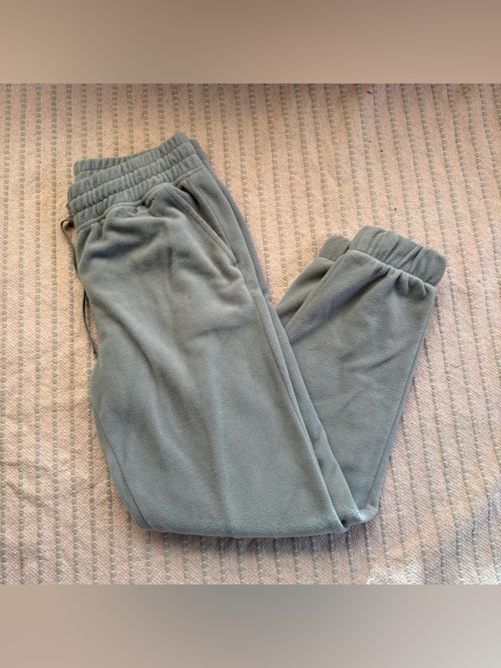Eddie Bauer Womens Sage Green Fleece Joggers